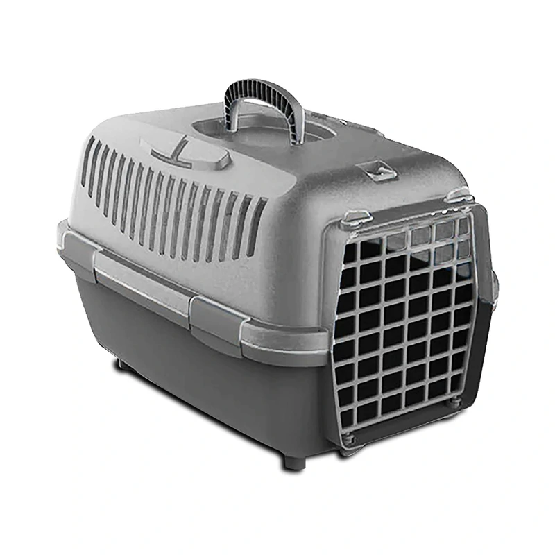 COTTECOTA-Transportin Nomade 1 Gris Claro. Jaula para Mascota. Transportín Gato Perro Pequeño Transportadora Portátil y Transpirable, Mascotas Accesorios, Transportín de Plástico para Gatos Perro Port - Imagen 1