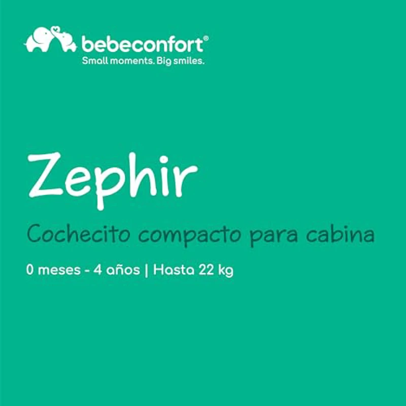 Bebeconfort Zephir, Silla Paseo Compacta, 0-4 Años (22 kg máx.), Silla Paseo Ligera para Viajar(4,5 kg), Apta para Cabina Avión, Asiento con Reclinación Total, Cesta Almacenamiento, Mineral Graphite - Imagen 2