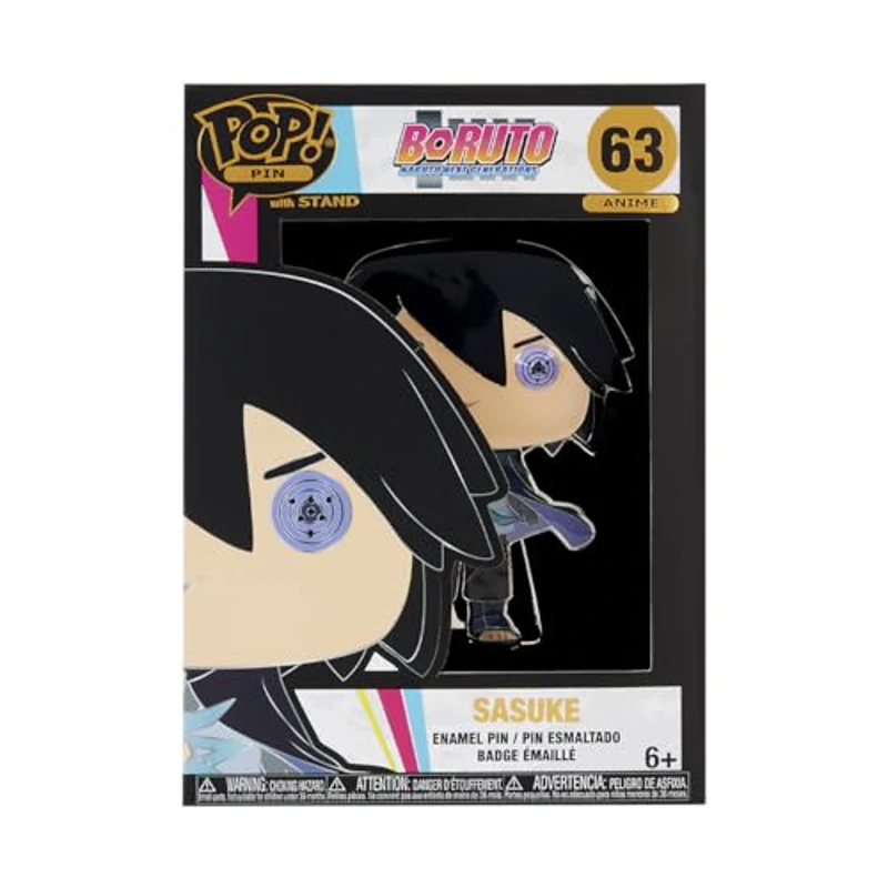 Funko Large Pop! Enamel Pin - Boruto Next Generations: Sasuke Uchiha - Boruto: Naruto Next Generations - Pins de Esmalte - Broche Coleccionable - para Mochilas Y Bolsos - Idea de Regalo