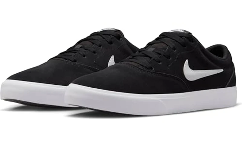 NIKE Charge Suede, Sneaker Hombre, Black White Black, 39 EU - Imagen 2