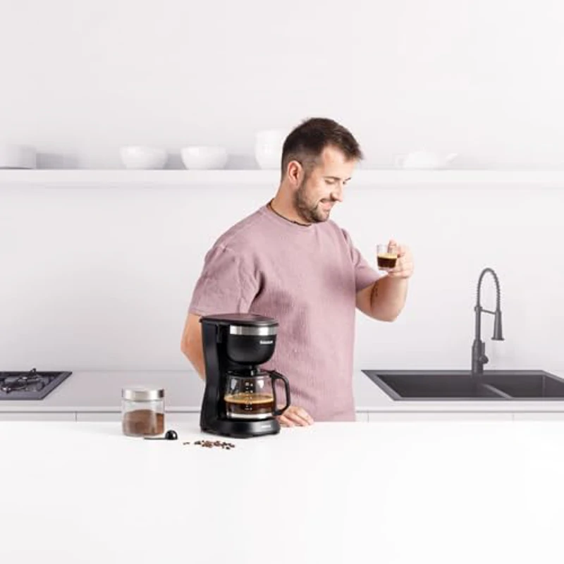 Taurus Cafetera de Goteo Verona 12, 680W, 1250 ml, Intense Flavour Tech, Placa Calefactora, Filtro Permanente Lavable, Jarra Cristal Antigoteo, Diseño Compacto Negro Mate, BPA Free - Imagen 2