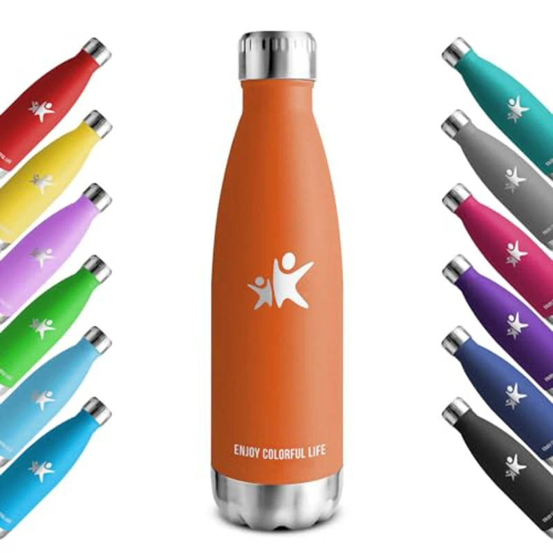 KollyKolla Botella Termica 750ml, Termo con Pared Doble Aislamiento, Botella de Agua Acero Inoxidable, Sin BPA, Cantimplora Termica Reutilizable, para Niños, Adultos, Deporte, Oficina, Escuela - Imagen 1