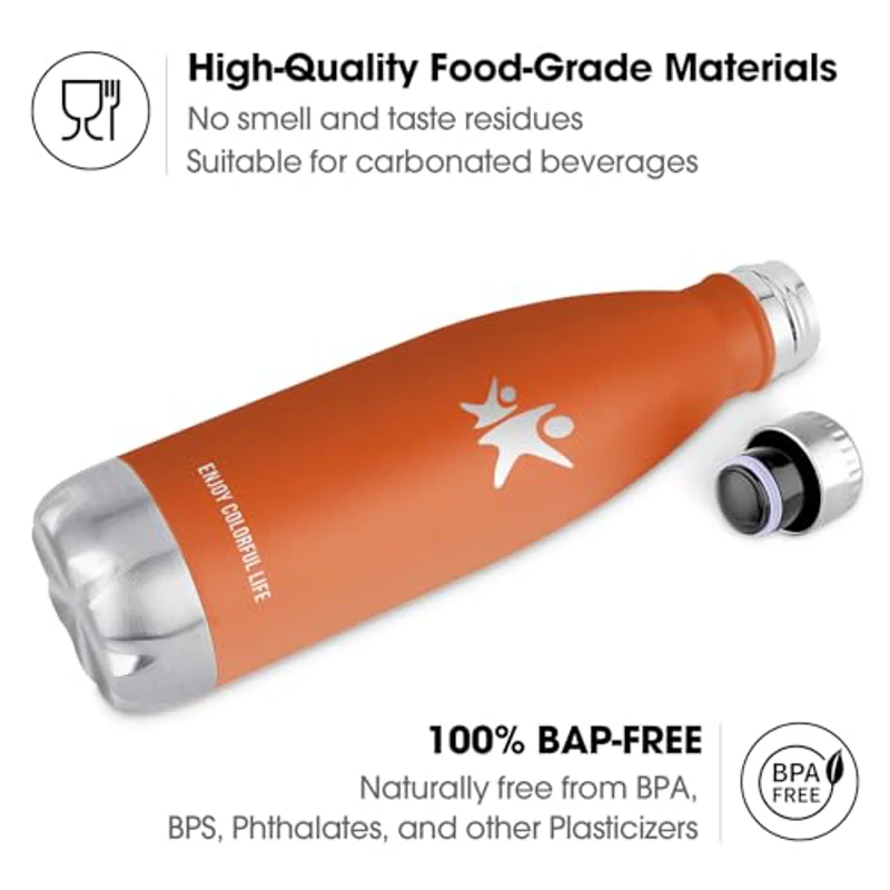KollyKolla Botella Termica 750ml, Termo con Pared Doble Aislamiento, Botella de Agua Acero Inoxidable, Sin BPA, Cantimplora Termica Reutilizable, para Niños, Adultos, Deporte, Oficina, Escuela - Imagen 3