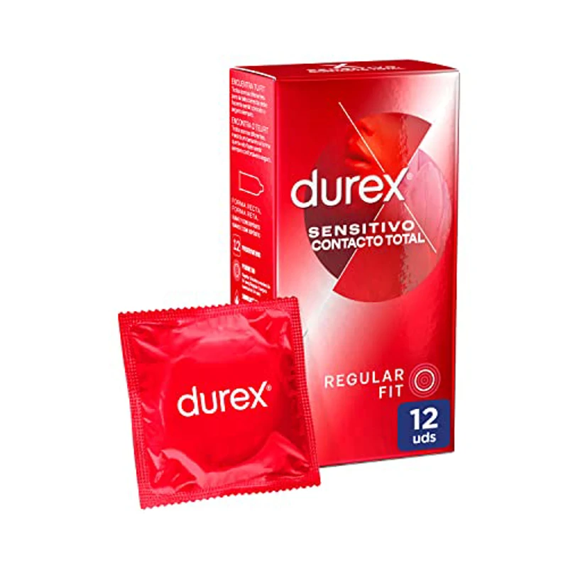 Durex Preservativos Super Finos Contacto Total para Mayor Sensibilidad - 12 condones - Imagen 1