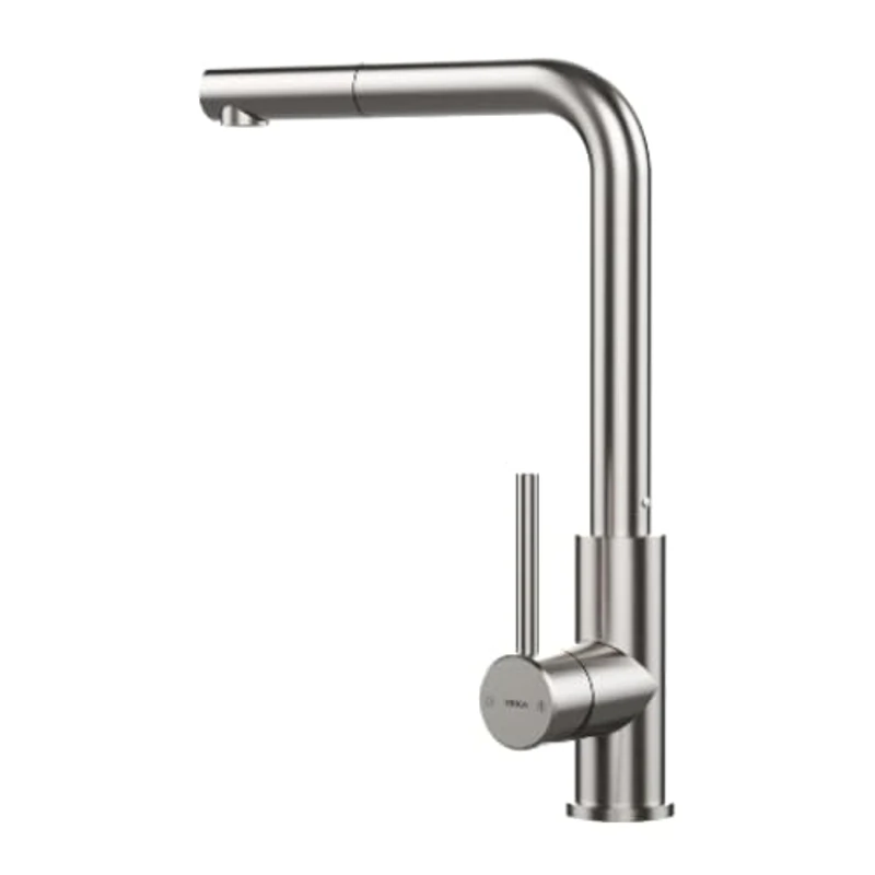TEKA Grifo Cocina Monomando, Caño Alto Giratorio 360º, Maneral Extraíble, Aireador Eco Anticalcáreo, Manguera Flexible, Acero Inoxidable AISI 304, Modelo UNI 9331 - Imagen 3