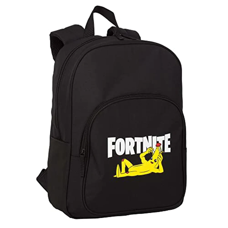 Mochila Escolar Fortnite Crazy Banana - Compartimento Principal y Bolsillo Frontal - Adaptable a Carro - Incluye Portaordenador - Tirantes y Espalda Acolchados - 41 x 30.5 x 12 cm - Toybags - Imagen 1