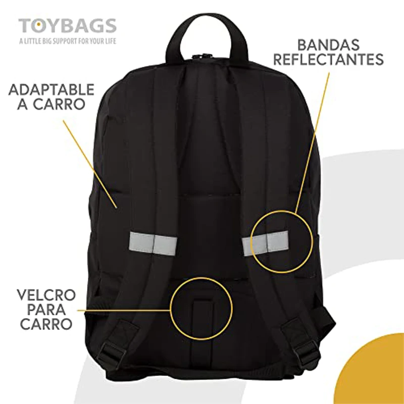 Mochila Escolar Fortnite Crazy Banana - Compartimento Principal y Bolsillo Frontal - Adaptable a Carro - Incluye Portaordenador - Tirantes y Espalda Acolchados - 41 x 30.5 x 12 cm - Toybags - Imagen 2