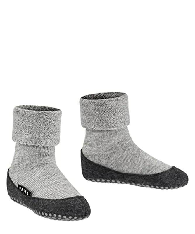 FALKE Cosyshoe Minis K Hp lana puños en la suela 1 par, Calcetines para casa Unisex niños, Gris Light Grey 3400, 27/28 EU - Imagen 3