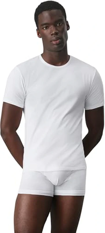 Calvin Klein 2P S/S CREW NECK 000NB1088A, Camisetas de Manga Corta Hombre, Blanco (White), L - Imagen 1