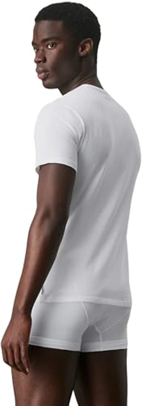 Calvin Klein 2P S/S CREW NECK 000NB1088A, Camisetas de Manga Corta Hombre, Blanco (White), L - Imagen 2
