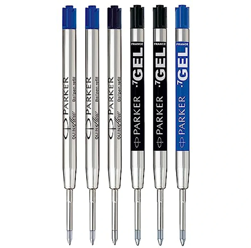 Parker Jotter London paquete de recambios Discovery: tres recambios Quinkflow para bolígrafos y tres recambios de tinta de gel Quink - Imagen 1