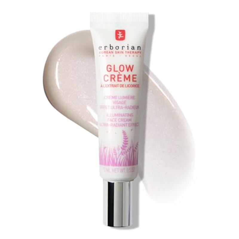 Erborian - Glow Crème - Base de Maquillaje Iluminadora - Crema de Luz Efecto Ultra-Radiante - Hidrata y Revela el Brillo Natural - Cuidado Cosmético Coreano - Tono Transparente - 15ml - Imagen 1