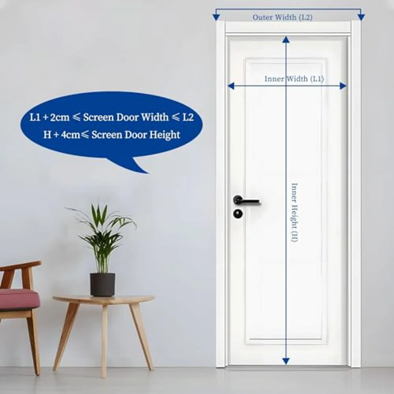 Sekey Mosquitera magnética para puerta sin necesidad de taladrar, cortina para puerta de balcón, cortina magnética, protección contra insectos, con cinta adhesiva, 115 x 210 cm, color negro - Imagen 2