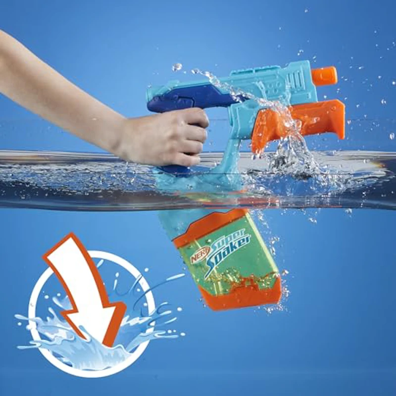 Hasbro Nerf Super Soaker Dunk-Fill 2-Pack, Set de Lanzadores de Agua, Llenado Instantáneo, Juguetes de Verano para Niños y Niñas de 6 Años o Más, Juegos Portátiles de Viaje, Diversión en Familia - Imagen 3