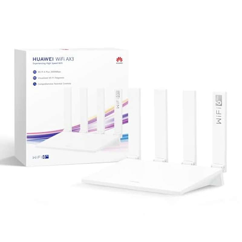 HUAWEI AX3 New Enrutador, Wi-Fi 6 Plus de Banda Dual de 3000 Mbps, 4 Puertos GE WAN/LAN Adaptables Automáticamente, Amplia Cobertura, Diagnóstico Visualizado, Idóneo para Juegos Xbox/PS5/Steam y 8K - Imagen 1