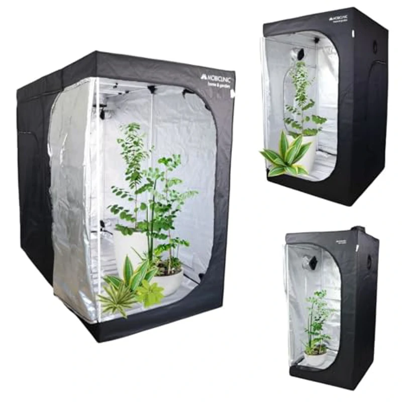 Mobiclinic®, Armario de Cultivo Interior, 240x120x200cm, Growbox, Reflectante Premium Mylar 97%, Hidropónico, Impermeable, Fondo Desmontable, Tejido Nylon Grueso, Estructura Resistente, Grow Tent - Imagen 1