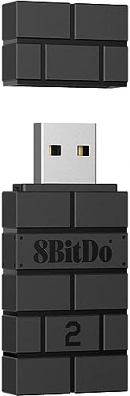 8Bitdo - Wireless USB Adapter 2 for Switch OLED, Windows PC, Mac and Raspberry Pi, PS5, PS4, Switch Pro Controller and More (Windows) - Imagen 1