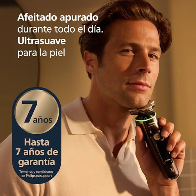 Philips i9000 Prestige Ultra, Afeitadora Eléctrica Hombre, Máquina de Afeitar Barba en Seco y Mojado, Tecnología SkinIQ Pro, Base de Carga, Recargable, Estuche Premium, Centro de limpieza, XP9405/31 - Imagen 2