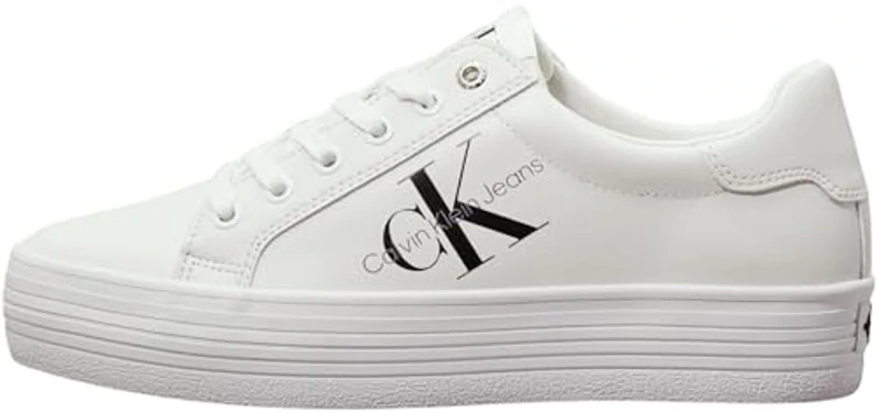 Calvin Klein Zapatillas Sneaker vulcanizadas Mujer Vulc Flatform Laceup Low LTH con Plataforma, Blanco (Bright White), 41 - Imagen 1