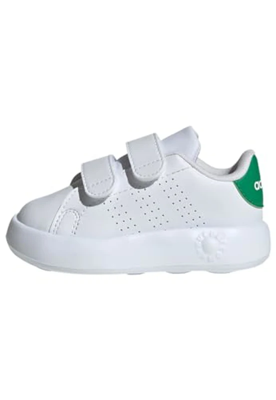 adidas Advantage Shoes Kids, Sneaker Unisex Bebé, FTWR White FTWR White Green, 26 EU - Imagen 1
