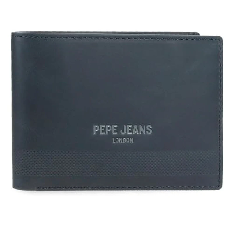 Pepe Jeans Deep Cartera Horizontal con Monedero Azul 11,5x8x1 cms Piel by Joumma Bags - Imagen 1
