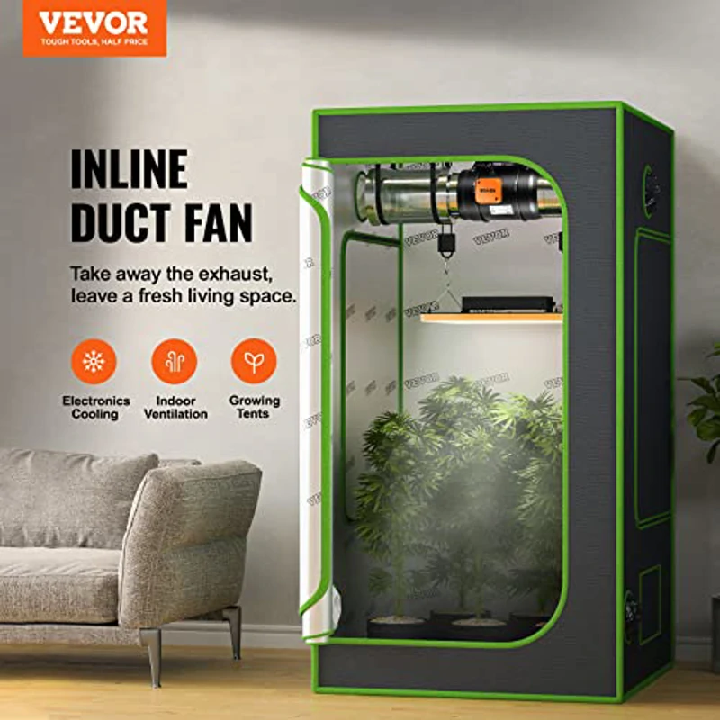 VEVOR Ventilador Extractor de Conducto de 8" Extractor en Línea con Ventilador en Silencio 68 W Motor de Cobre Ventilador de Extracción Velocidad Variable 3000 RPM para Salas de Estar Cocinas Sótanos - Imagen 2