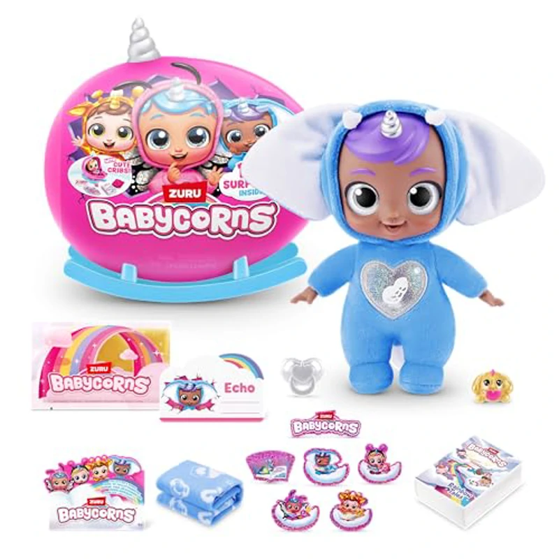 Babycorns Serie 1 pequeña de ZURU Magical Babydolls, Sorpresa, Descubrir, Historia, niñas, muñeca, (24 cm), Elephant (Echo) - Imagen 1