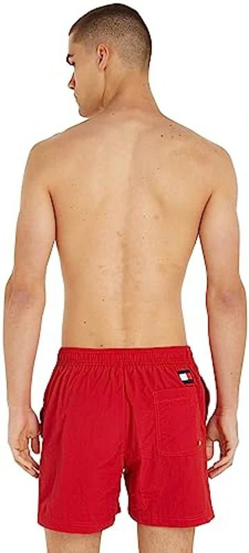 Tommy Hilfiger Bañador para Hombre SF Medium Drawstring Pernera Larga, Rojo (Primary Red), XXL - Imagen 2