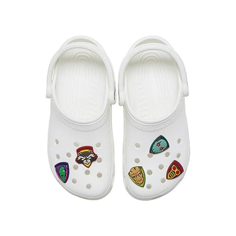 Crocs 5-pack Marvel Jibbitz Shoe Charms, Encantos para zapatos, Unisex adulto, Guardians of the Galaxy, Talla única - Imagen 2