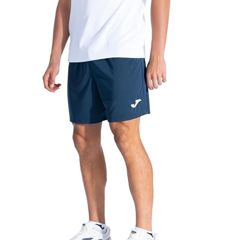 Joma Pantalón Corto Deportivo Hombre, Cintura Elástica y Ajuste de Cordón, Bermuda Transpirable y Secado Rápido, Marino, M - Imagen 1