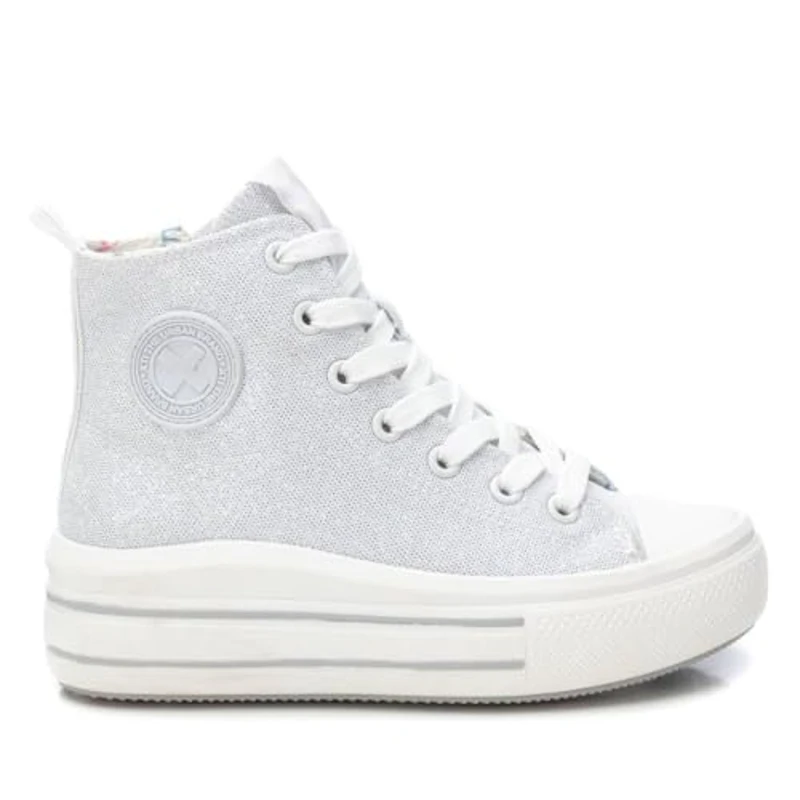 XTI - Zapatilla Niña Plata - Calzado Cómodo y Versátil - Moda casual - Modelo 15122501 (Talla 35) - Imagen 1
