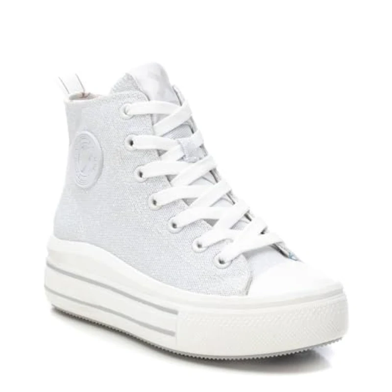 XTI - Zapatilla Niña Plata - Calzado Cómodo y Versátil - Moda casual - Modelo 15122501 (Talla 35) - Imagen 2