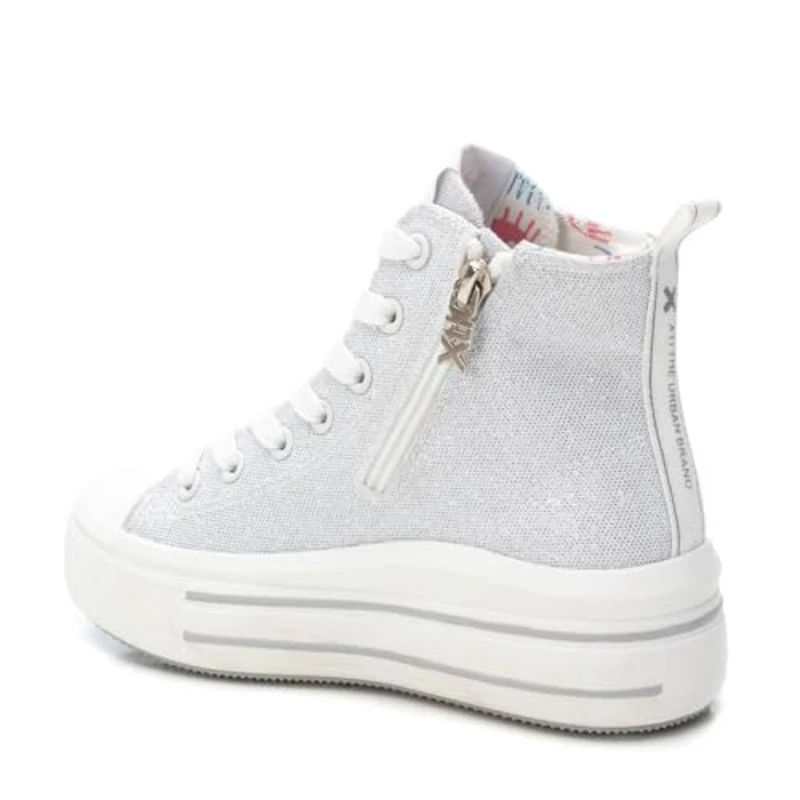 XTI - Zapatilla Niña Plata - Calzado Cómodo y Versátil - Moda casual - Modelo 15122501 (Talla 35) - Imagen 3