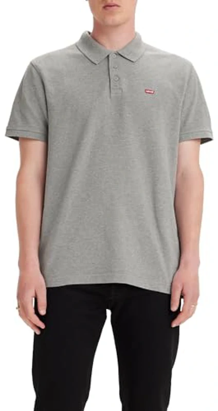 Levi's Housemark Polo Camiseta, Medium Grey Heather, L Hombre - Imagen 1