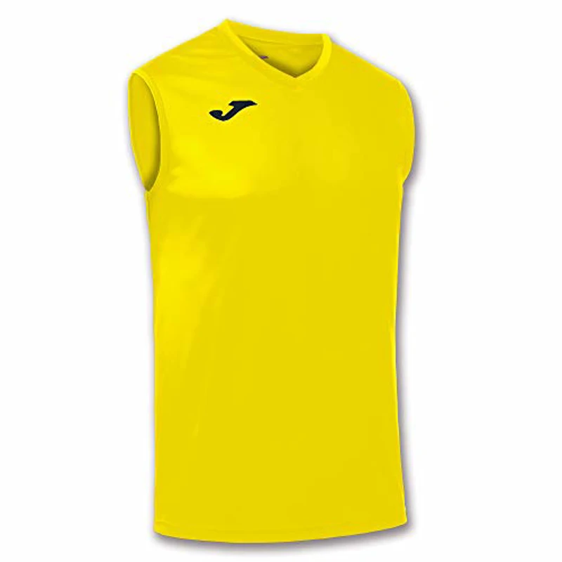 Joma - Camiseta Deportiva Sin Manga Hombre - Ligera y Transpirable Ideal para Todo Tipo de Deporte, Combi, Amarillo, XS - Imagen 1