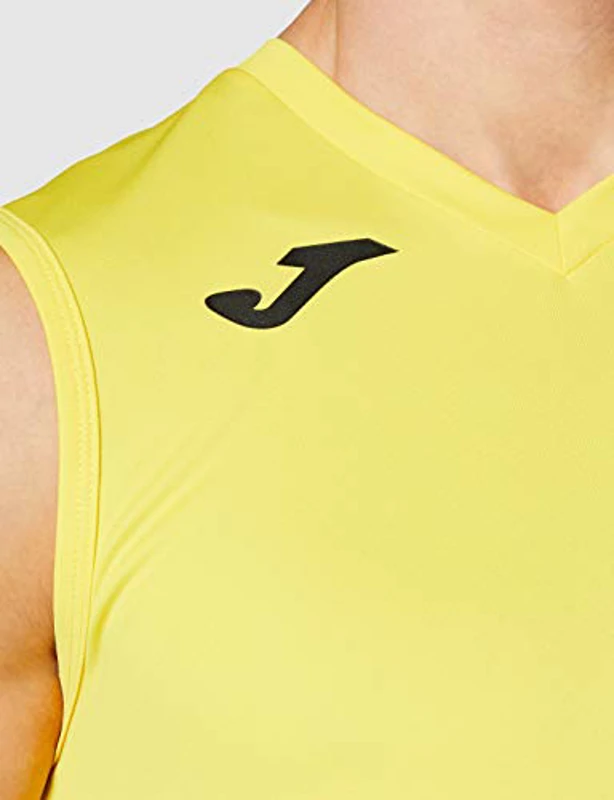 Joma - Camiseta Deportiva Sin Manga Hombre - Ligera y Transpirable Ideal para Todo Tipo de Deporte, Combi, Amarillo, XS - Imagen 3