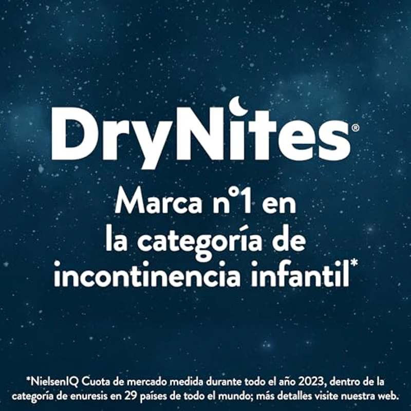 Huggies DryNites Pañales de Noche para Niño 8-13 (30-48 kg), Clínicamente Probado con 5 Capas de Máxima Protección Nocturna, 4 Packs de 13, Total 52 Calzoncillos Absorbentes - Imagen 3