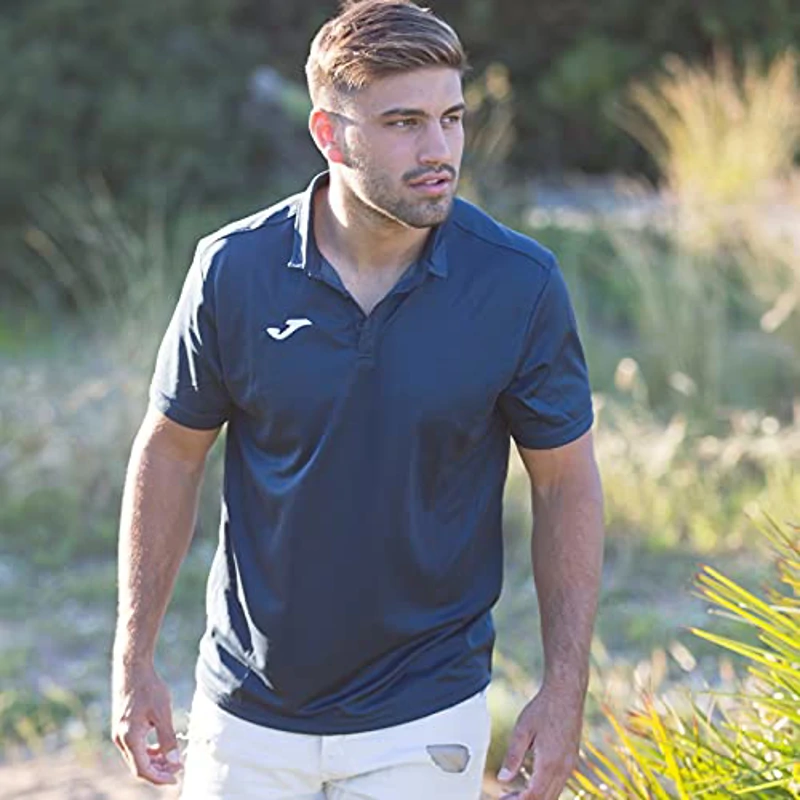 Joma Hobby, Polo para Hombre, Azul Marino (331), XL - Imagen 3