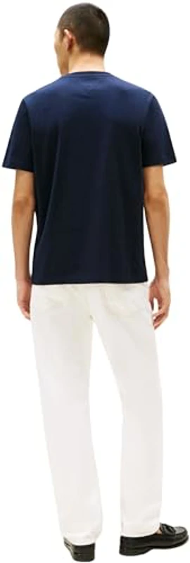 Tommy Hilfiger Camiseta de Manga Corta Hombre Brand Love tee de algodón, Azul (Desert Sky), L - Imagen 2