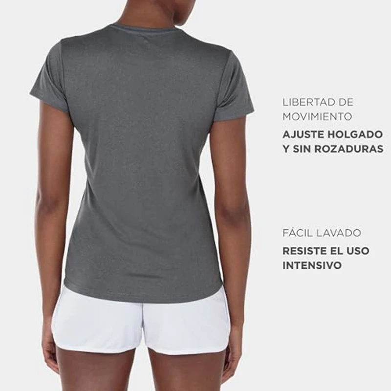 Joma Camiseta Deportiva Manga Corta Mujer , 6XS - 3XL - Mantiene Seco el Contacto con el Cuerpo, Ideal para Running o Gym - Combi - Imagen 2