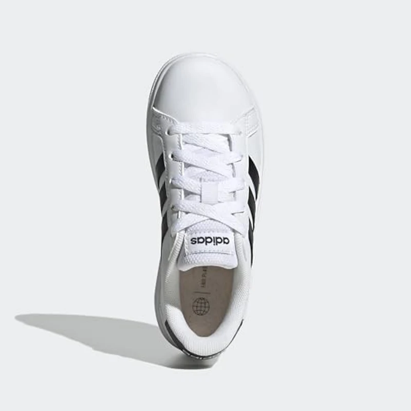 adidas Grand Court Lifestyle Tennis Lace-Up Shoes, Zapatillas de Tenis Unisex niños, Cloud White Core Black Core Black, 34 EU - Imagen 3