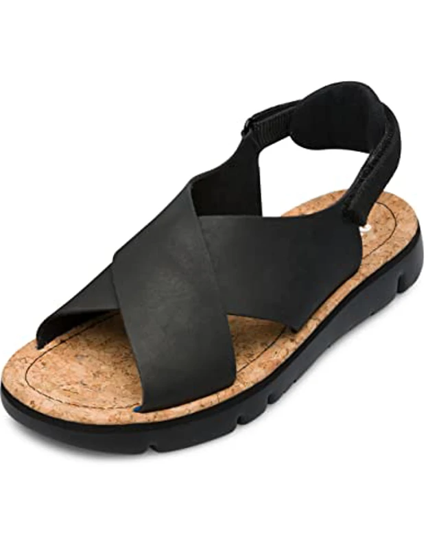 Camper Oruga K200157, Sandalias de Punta Descubierta Mujer, Black 022, 37 EU - Imagen 1