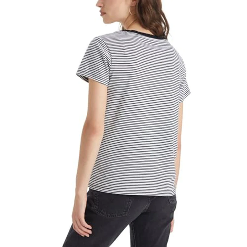 Levi's Perfect V-Neck, Mujer, Annalise Stripe Cloud Dancer, XXS - Imagen 2
