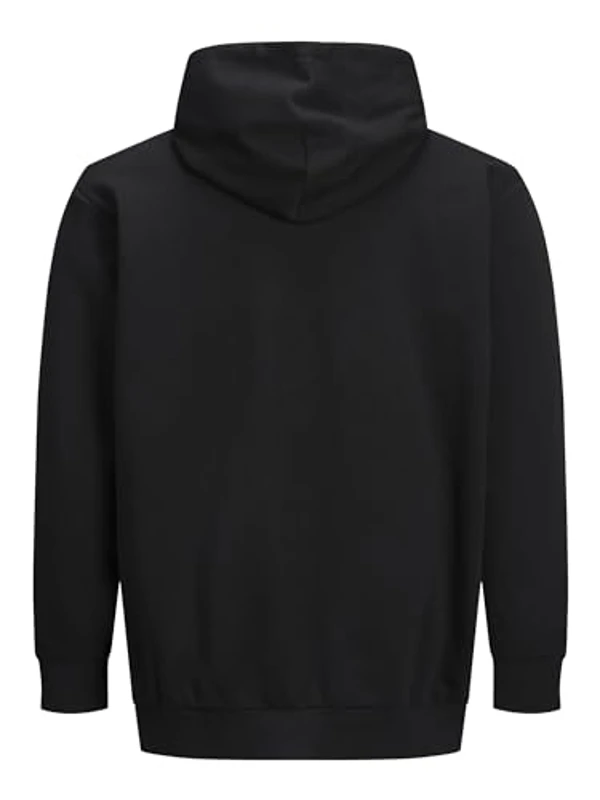 JACK & JONES PLUS Men's JJECORP Logo Sweat Hood PS Hooded Sweatshirt, Black, 5XL - Imagen 3