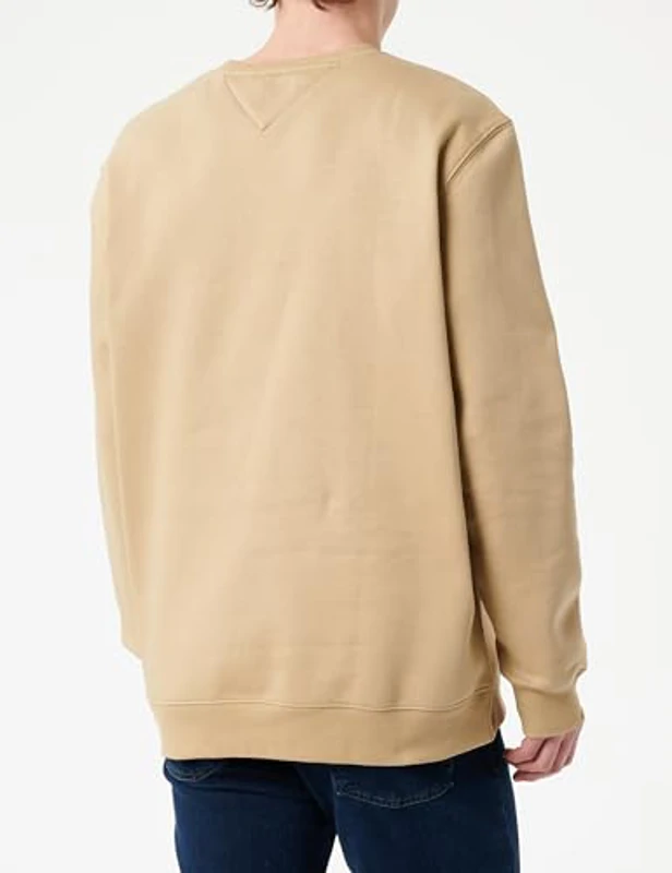Tommy Jeans TJM Reg S Flag Crew Dm0dm20741 Sudadera de Cuello Redondo Hombre, Beige (Relic Tan), XXL_Plus - Imagen 3