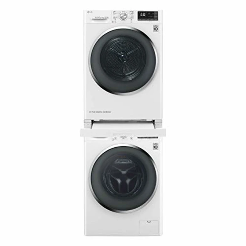 LG DSTWH - Accesorio kit unión Lavadora y Secadora, hasta 16 kg, Compatible lavadora LG fondo 56-61cm, Ahorra Espacio, Blanco - Imagen 3