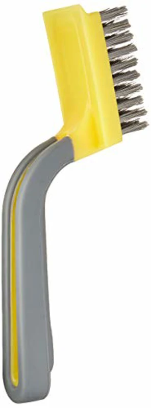 Amazon Basics Cepillo raspador ancho, acero inoxidable, agarre suave, Negro, Amarillo - Imagen 2