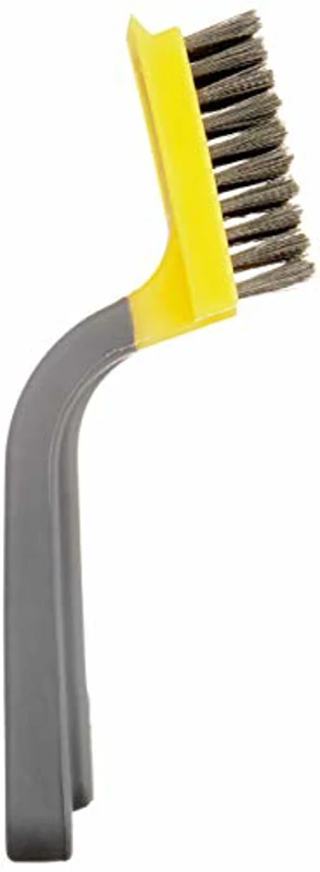Amazon Basics Cepillo raspador ancho, acero inoxidable, agarre suave, Negro, Amarillo - Imagen 3
