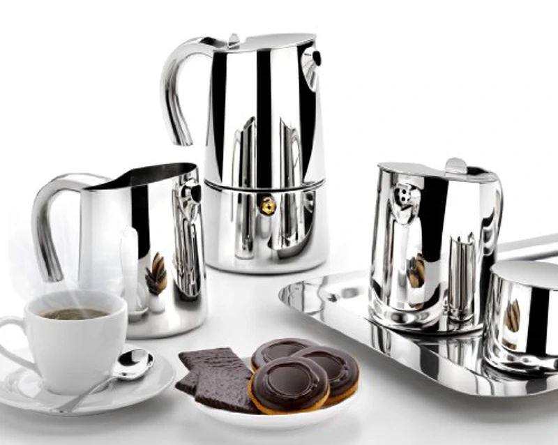 BRA Bella Cafetera, Capacidad 10 Tazas, Acero Inoxidable 18/10, Único - Imagen 2