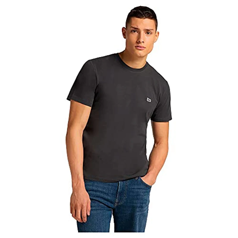 Lee Ss Patch Logo Tee, Camiseta Hombre, Washed Black, L - Imagen 1